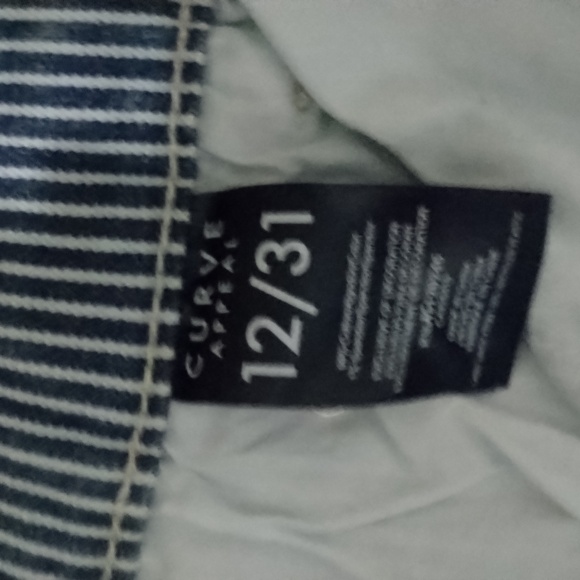 Classic Striped Blue Flare Jeans - Picture 6 of 7